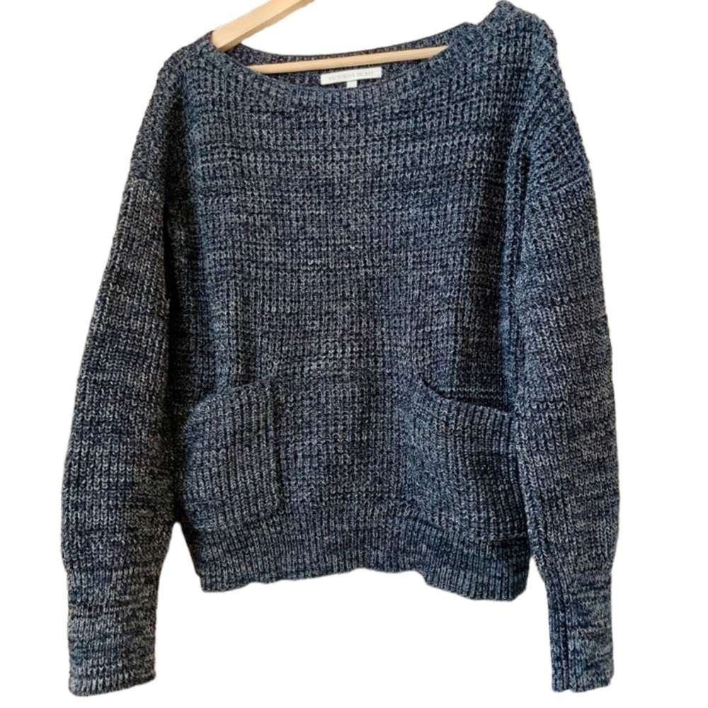 VICTORIA’S SECRET knitted Cotton Sweater With Pockets Size Medium / 100% Cotton.